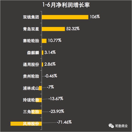 1-6輪胎凈利潤(rùn)增長(zhǎng)率 1-6輪胎凈利潤(rùn)增長(zhǎng)率