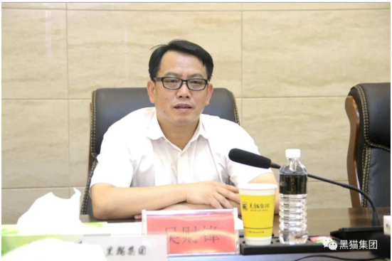 吳財鋒對黑貓集團取得的成績和環保工作取得的成效給予了充分肯定