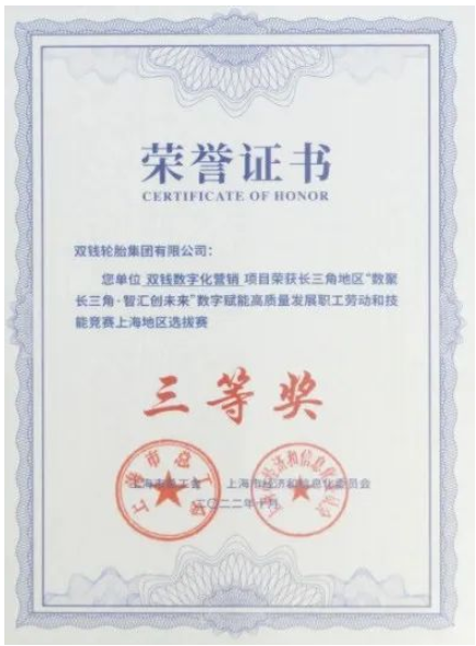 雙錢數字化營銷項目獲獎