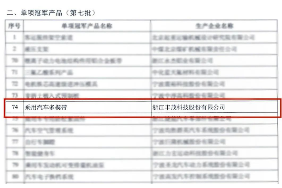 喜訊！浙江豐茂榮獲2022國家級“單項冠軍產(chǎn)品”