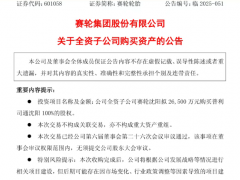 賽輪輪胎2.65億收購普利司通沈陽